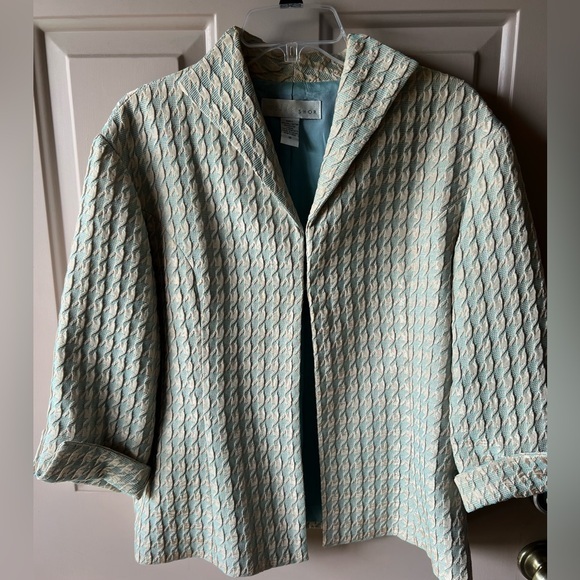 Miller Shor VTG? Women's Textured Houndstooth Jacket & Tank 2 Piece GUC 16 #1426 - Picture 1 of 10